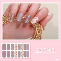 HKM-627475 Ladies Waterproof Nail Art Stickers - Love Heart Designs with Nail File