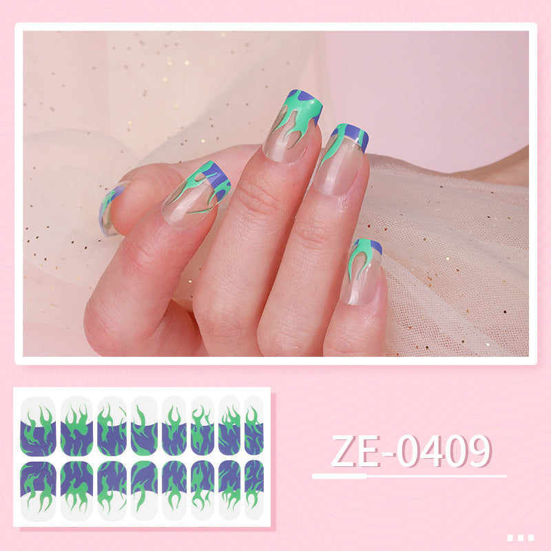 HKM-627475 Ladies Waterproof Nail Art Stickers - Love Heart Designs with Nail File