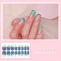 HKM-627475 Ladies Waterproof Nail Art Stickers - Love Heart Designs with Nail File