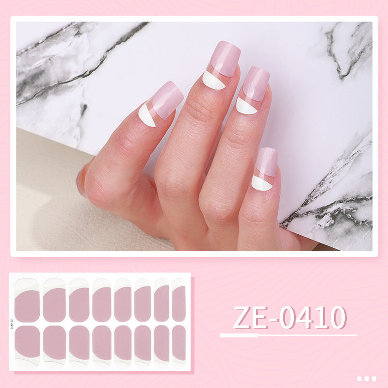 HKM-627475 Ladies Waterproof Nail Art Stickers - Love Heart Designs with Nail File