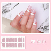 HKM-627475 Ladies Waterproof Nail Art Stickers - Love Heart Designs with Nail File