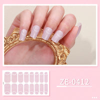 HKM-627475 Ladies Waterproof Nail Art Stickers - Love Heart Designs with Nail File