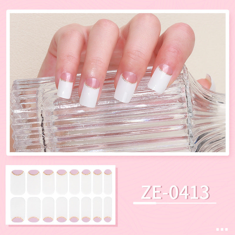 HKM-627475 Ladies Waterproof Nail Art Stickers - Love Heart Designs with Nail File