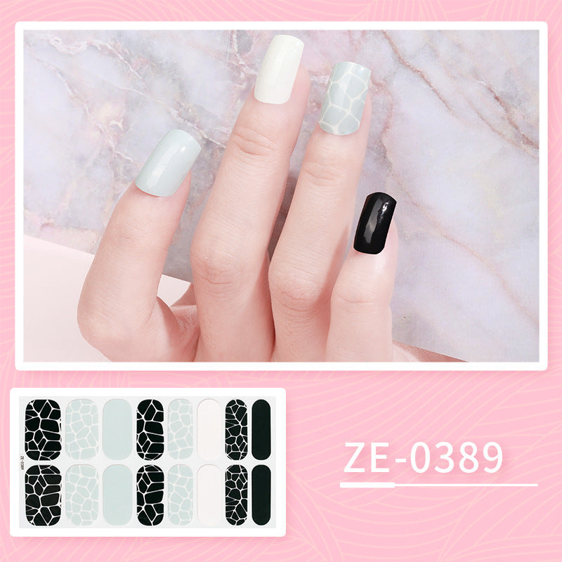 HKM-627475 Ladies Waterproof Nail Art Stickers - Love Heart Designs with Nail File