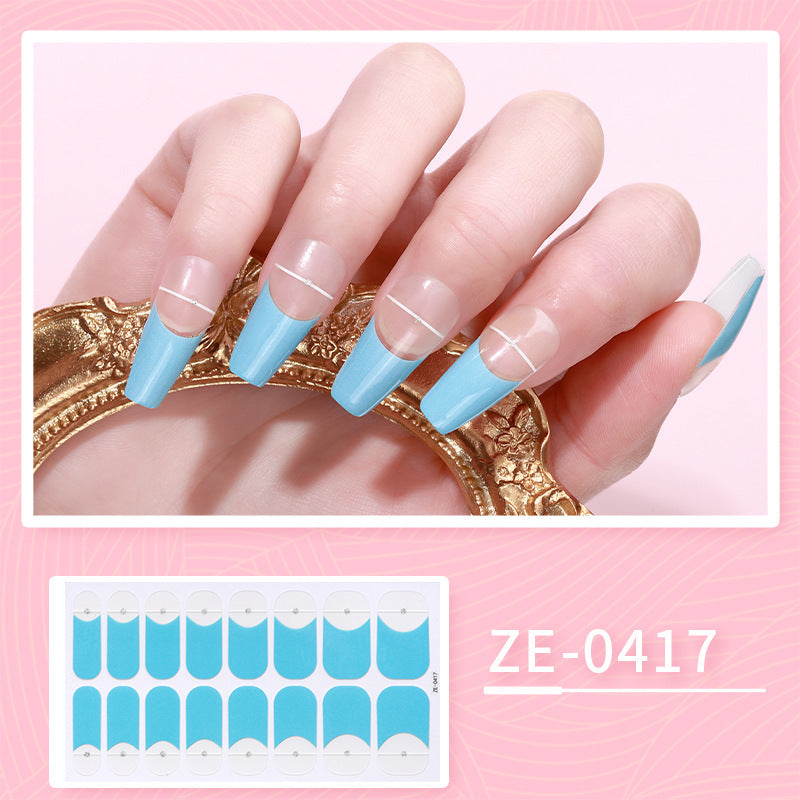 HKM-627475 Ladies Waterproof Nail Art Stickers - Love Heart Designs with Nail File