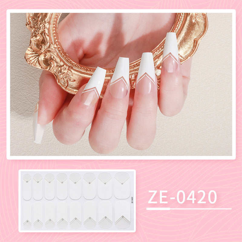 HKM-627475 Ladies Waterproof Nail Art Stickers - Love Heart Designs with Nail File
