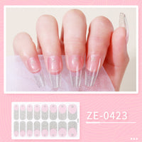 HKM-627475 Ladies Waterproof Nail Art Stickers - Love Heart Designs with Nail File