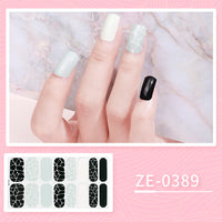 HKM-627475 Ladies Waterproof Nail Art Stickers - Love Heart Designs with Nail File