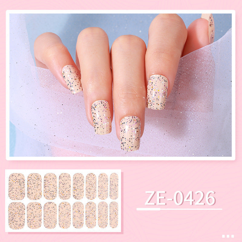 HKM-627475 Ladies Waterproof Nail Art Stickers - Love Heart Designs with Nail File