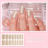 HKM-627475 Ladies Waterproof Nail Art Stickers - Love Heart Designs with Nail File