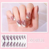 HKM-627475 Ladies Waterproof Nail Art Stickers - Love Heart Designs with Nail File