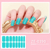HKM-627475 Ladies Waterproof Nail Art Stickers - Love Heart Designs with Nail File