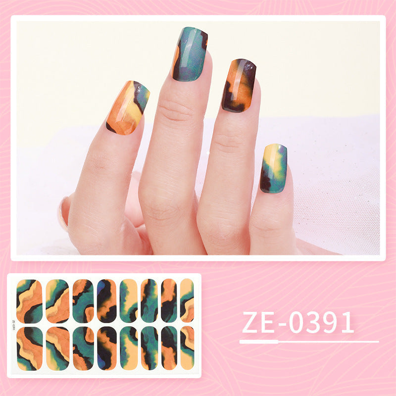 HKM-627475 Ladies Waterproof Nail Art Stickers - Love Heart Designs with Nail File