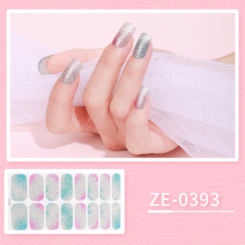HKM-627475 Ladies Waterproof Nail Art Stickers - Love Heart Designs with Nail File