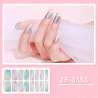 HKM-627475 Ladies Waterproof Nail Art Stickers - Love Heart Designs with Nail File