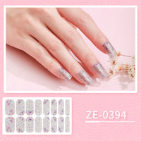 HKM-627475 Ladies Waterproof Nail Art Stickers - Love Heart Designs with Nail File
