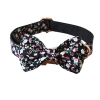 HKM-000659 Durable Black Polyester Dog and Cat Leash with Collar ¨C Adjustable Size Options Available