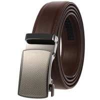 HKM-198419 Automatic Leather Belt with High-End Luxury Buckle for Men - Model LY33-222650-1