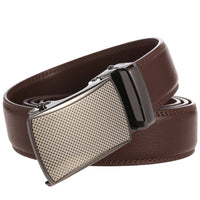 HKM-198419 Automatic Leather Belt with High-End Luxury Buckle for Men - Model LY33-222650-1