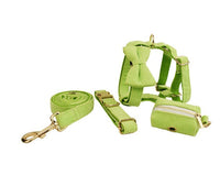 HKM-080531 Soft Fabric Velvet Pet Collar with Leash, Bow, Flower, Vest, and Poop Bag - Scalable Sizes XS to XL
