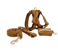 HKM-080531 Soft Fabric Velvet Pet Collar with Leash, Bow, Flower, Vest, and Poop Bag - Scalable Sizes XS to XL