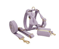 HKM-080531 Soft Fabric Velvet Pet Collar with Leash, Bow, Flower, Vest, and Poop Bag - Scalable Sizes XS to XL