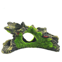HKM-483411 Aquarium Resin Wood Decoration for Fish Tanks - Flocking Tree Holes Available
