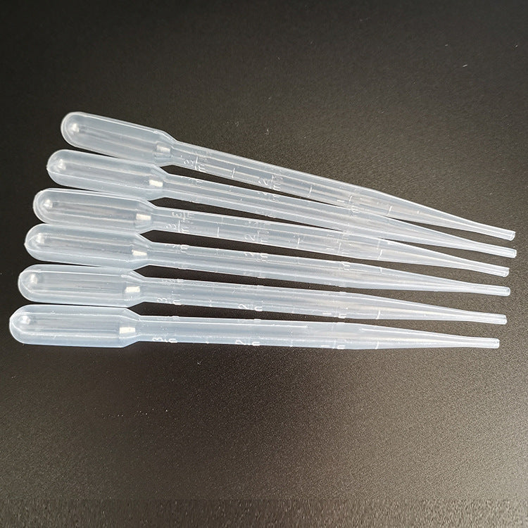 HKM-724627 3ML Plastic Graduated Dropper Straws for Cosmetic Dispensing - Pack of 10