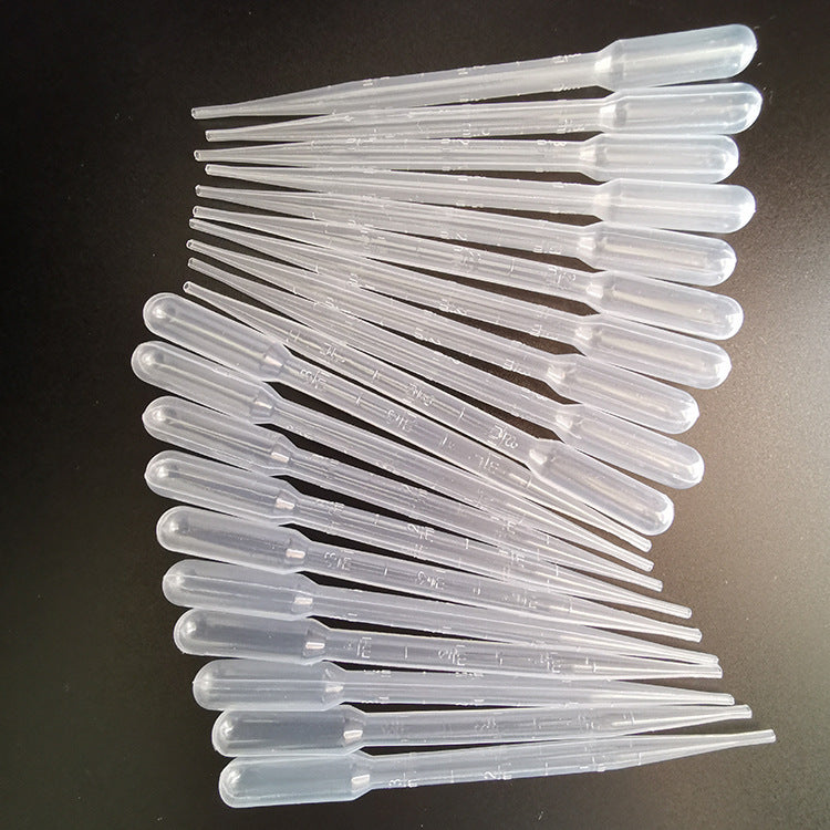 HKM-724627 3ML Plastic Graduated Dropper Straws for Cosmetic Dispensing - Pack of 10