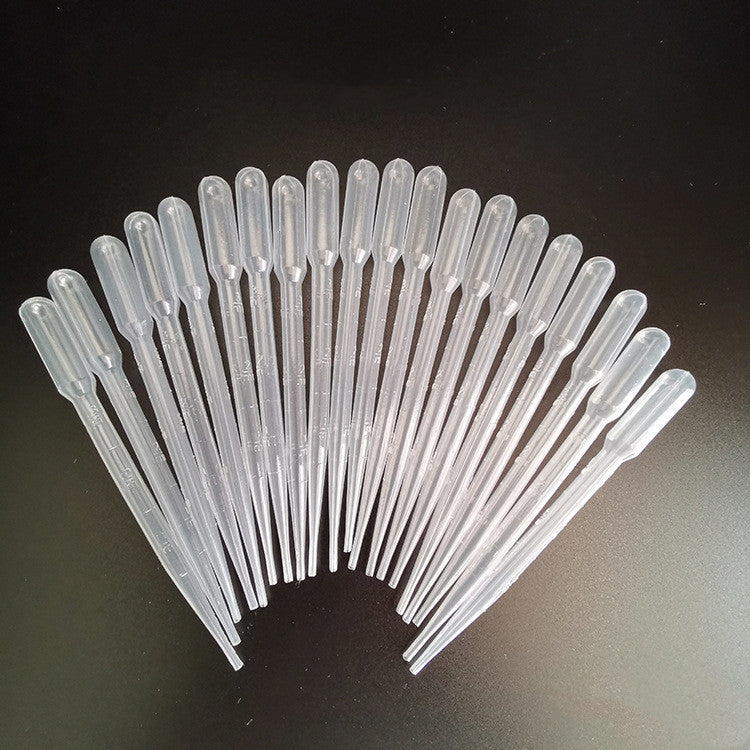 HKM-724627 3ML Plastic Graduated Dropper Straws for Cosmetic Dispensing - Pack of 10
