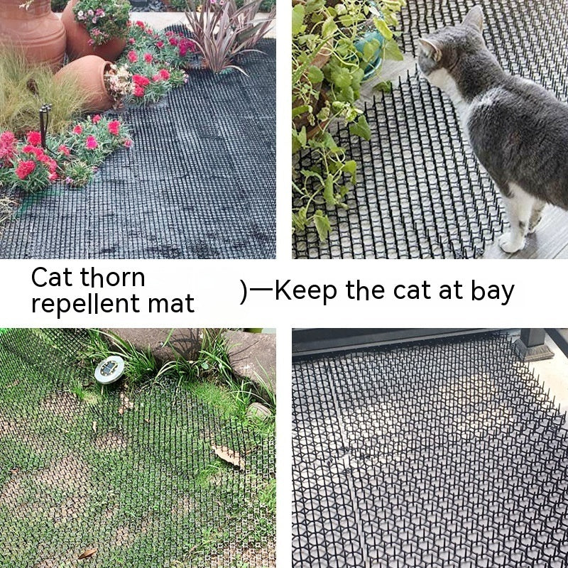 HKM-730067 Cat-Proof Repellent Mat for Balconies and Gardens - Anti-Aging Polyethylene, 13x49cm