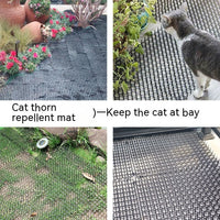 HKM-730067 Cat-Proof Repellent Mat for Balconies and Gardens - Anti-Aging Polyethylene, 13x49cm