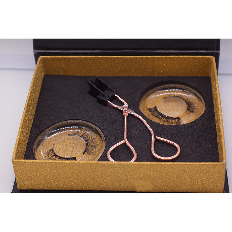 HKM-321107 Magnetic Eyelash Curler Set with Stainless Steel Alloy and Soft Magnetic Strip for Easy Application