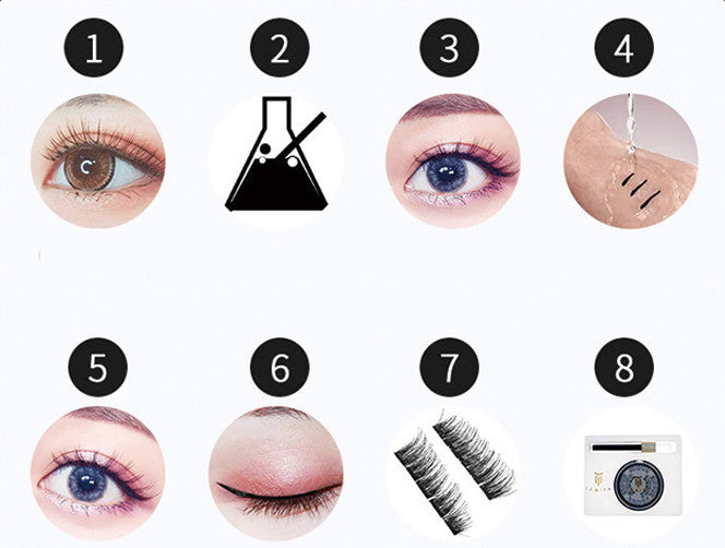 HKM-321107 Magnetic Eyelash Curler Set with Stainless Steel Alloy and Soft Magnetic Strip for Easy Application