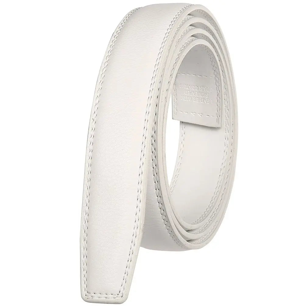 HKM-704595 Men's Custom Leather Belt with Automatic Buckle - Stylish and Adjustable Leather Strap