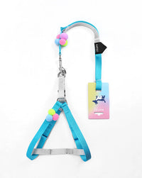 HKM-816723 Colorful Fluffy Ball Traction Rope with Harness for Small and Medium Dogs and Cats (KFL210403)