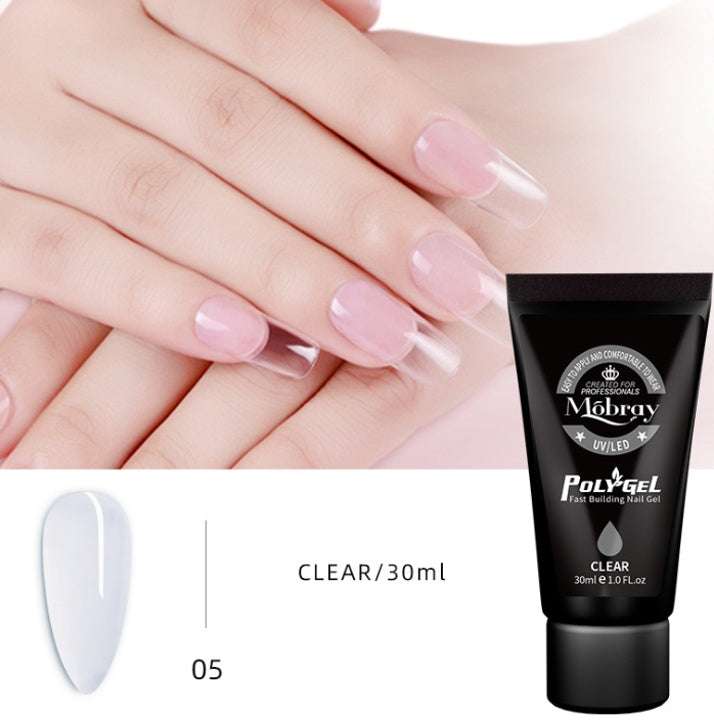 HKM-853395 Nail Extension Gel Kit with Mouse Lamp, Primer, Sealing Layer, and Cleaning Solution - Multiple Colors Available