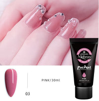 HKM-853395 Nail Extension Gel Kit with Mouse Lamp, Primer, Sealing Layer, and Cleaning Solution - Multiple Colors Available