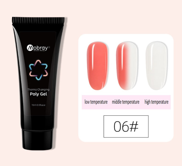 HKM-853395 Nail Extension Gel Kit with Mouse Lamp, Primer, Sealing Layer, and Cleaning Solution - Multiple Colors Available