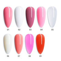 HKM-853395 Nail Extension Gel Kit with Mouse Lamp, Primer, Sealing Layer, and Cleaning Solution - Multiple Colors Available