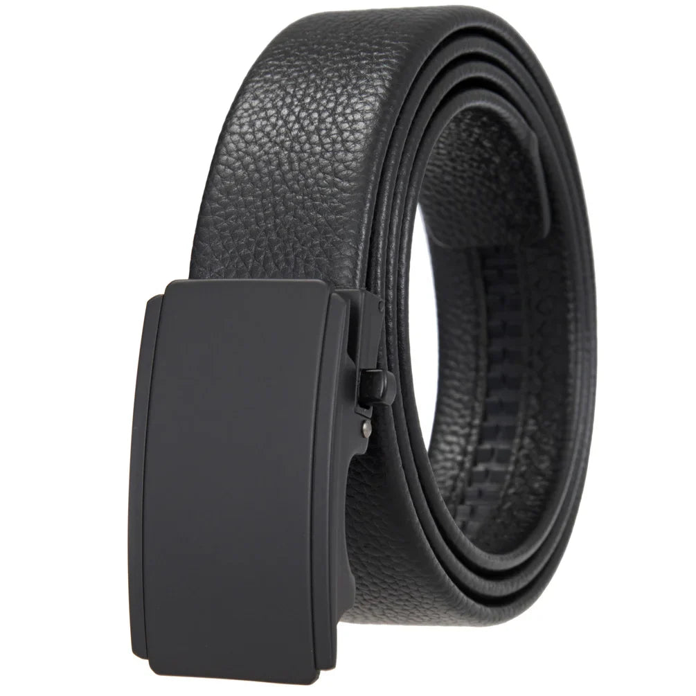 HKM-277459 Genuine Leather Men's and Women's Belt with Classic Buckle, Model LY36-00005-2