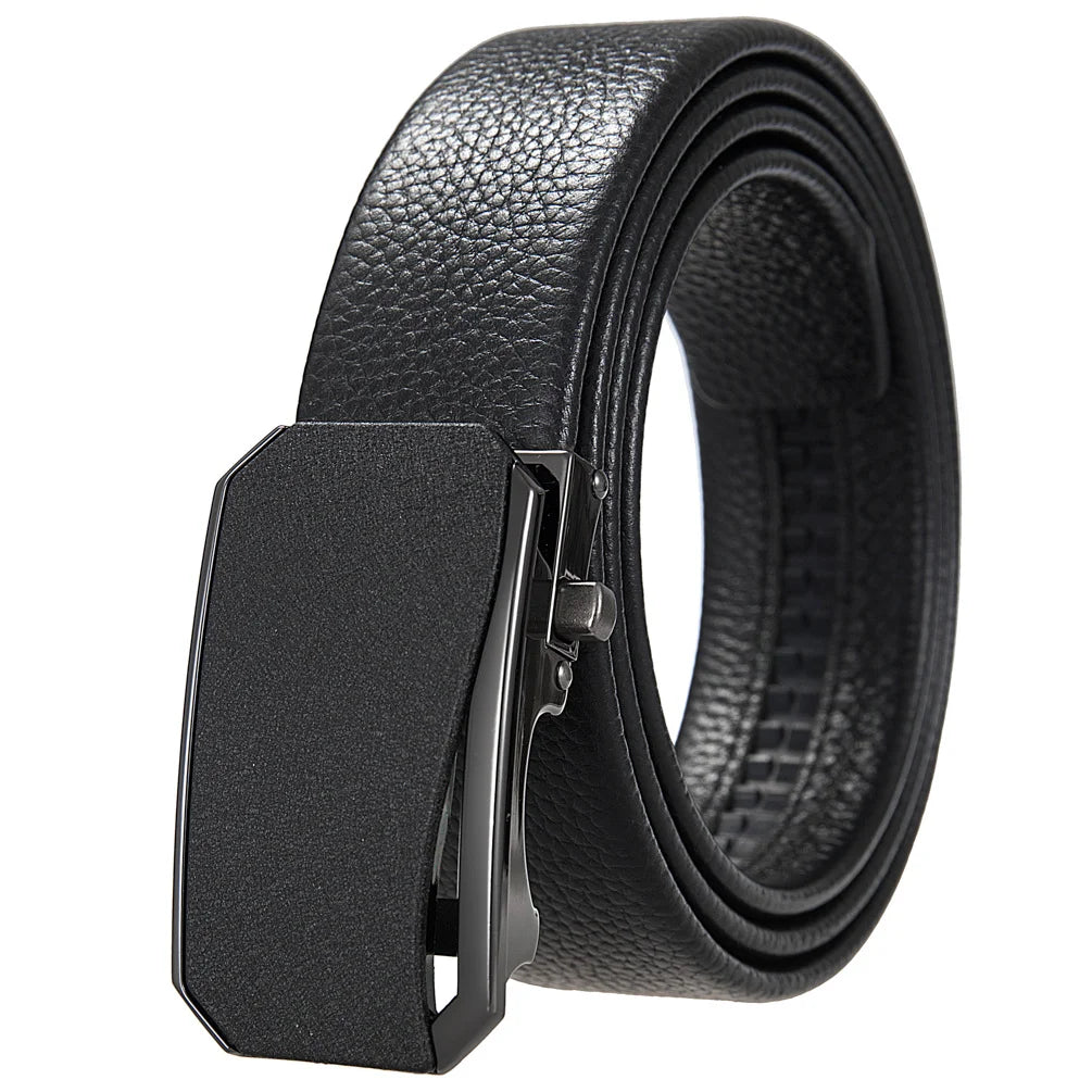 HKM-277459 Genuine Leather Men's and Women's Belt with Classic Buckle, Model LY36-00005-2