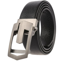 HKM-277459 Genuine Leather Men's and Women's Belt with Classic Buckle, Model LY36-00005-2
