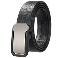 HKM-277459 Genuine Leather Men's and Women's Belt with Classic Buckle, Model LY36-00005-2