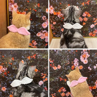 HKM-696211 Angel Wing Collar with Butterfly Tie for Cats & Small Dogs - Neck Sizes S: 14-24cm, M: 24-34cm, L: 34-44cm