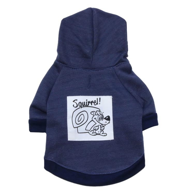 HKM-286867 Fleece Printed Kangaroo Pocket Pet Sweatshirt in Navy Blue and Maroon ¨C Sizes XS to L