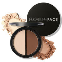 HKM-419091 Radiant Bronzer and Highlighter Palette - Versatile 18x75mm Shades for Flawless Glow