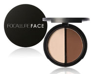 HKM-419091 Radiant Bronzer and Highlighter Palette - Versatile 18x75mm Shades for Flawless Glow