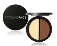 HKM-419091 Radiant Bronzer and Highlighter Palette - Versatile 18x75mm Shades for Flawless Glow