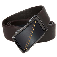 HKM-276307 Men's Top Layer Cowhide Leather Belt with Automatic Buckle - Custom Fit Design